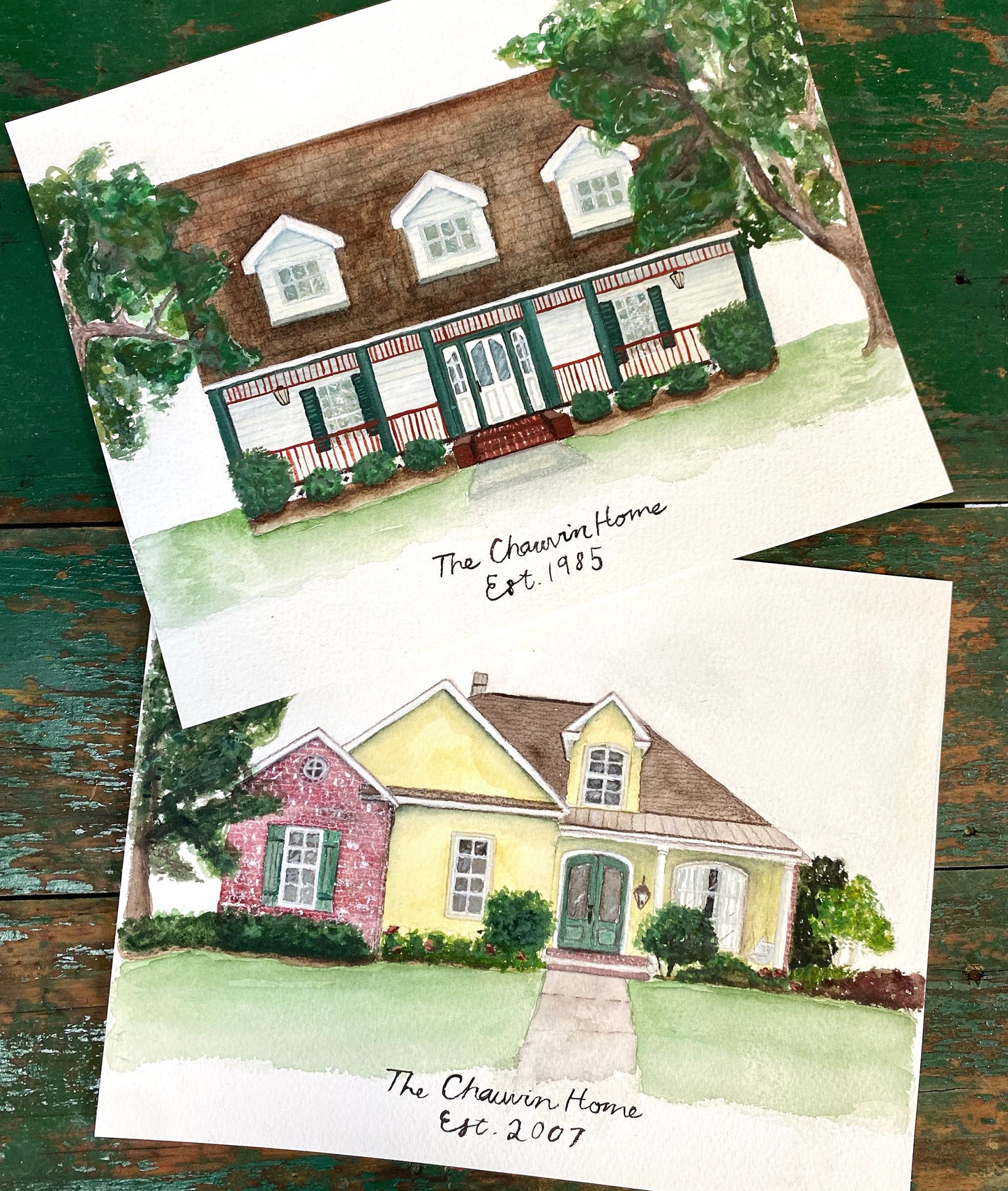 Custom Watercolor House Portraits